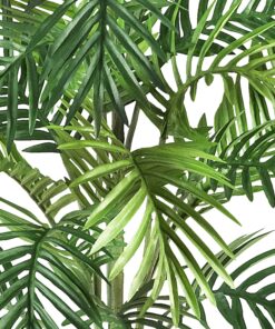 Alternative view of Nearly Natural 6536 Areca Palm with Wicker Basket Decorative Silk Plant, Green,10.5" x 10.5" x 40"