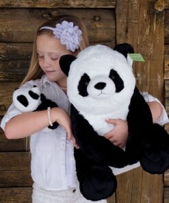 Mother and Baby Panda Plush Set | Super Soft Panda Stuffed Animal | Cute Plushies for Kids' Bedroom | 18-in Stuffed Animals for Girls & Boys | Panda Bear Stuffed Animal Toys by Exceptional Home 24 91sRvGFM9aL