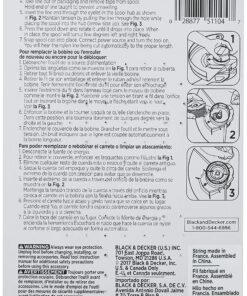 BLACK+DECKER Trimmer Line Replacement Spool, Autofeed 30 ft, 0.065-Inch, 2-Pack (AF-100-2) 16 91sY78QKzfL