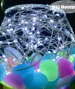 LiyuanQ Solar String Lights, 2 Pack 100 LED Solar Fairy Lights 33 feet 8 Modes Copper Wire Lights Waterproof Outdoor String Lights for Garden Patio Gate Yard Party Wedding Indoor Bedroom Cool White 24 91sc2tsTJOL