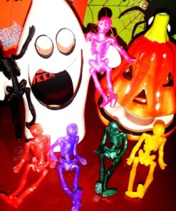 UpBrands Halloween Party Favors for Kids Stretchy Skeleton Bulk Set, 12 Glitter Colors, Kit for Birthday's, Goodie Bags, Easter Egg Basket, Pinata Filler, Small Toys Classroom Prizes (24 Pack) 24 Pack 19 91sehq4xsvL