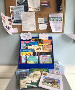 Classroom Keepers Sturdy Cardboard Book Shelf, 3-Tiered, Blue, 17" H x 20" W x 10" D, 1 Unit Mailbox 38 91sfbZyjFqL