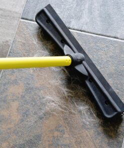 FURemover Original Indoor Pet Hair Rubber Broom with Carpet Rake and Squeegee, Black and Yellow FURemover Original Indoor Broom 35 91shfPABJPL
