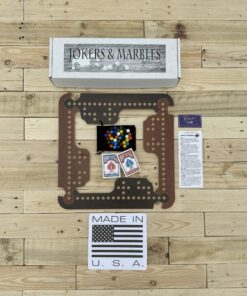 Rustic & Refined Design Jokers and Marbles Game (Brown, 4-8 Player) 18 91shmBHIyAL