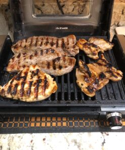 Hamilton Beach Electric Indoor Searing Grill with Viewing Window & Adjustable Temperature Control to 450F, 118 sq. in. Surface Serves 6, Removable Nonstick Grate, Stainless Steel Searing Grill with Window 78 91skL9BmlNL 1