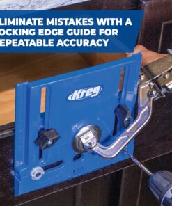 KREG KHI-Pull Cabinet Hardware Jig - for Cabinet Door Handles - Drilling Guide for Cabinet Doors - Creates Straight, Even Holes - Durable Drill Guides 47 91smYKHAHGL