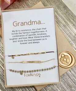 ForKeyps - 3 Piece Bracelet Set. Enhancing the Connection & Love with that Special Someone: Mom, Grandma and One in a Million 8 91sqwtVinZL