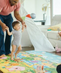 Baby Care Play Mat (Large, Playful - Pinko & Friend) 82'' x 55'' Original One-Piece Reversible Rollable Waterproof Play Mat for Infants, Babies, Toddler, and Kids Large 37 91sukTnsB9L