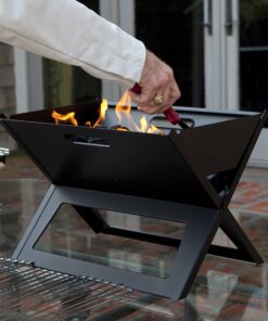Fire Sense 60508 Notebook Charcoal BBQ Grill 3.5mm Cooking Bars Instant Foldable & Easy Portability For Outdoor Barbecues Camping Traveling Picnics Garden Beach Party - Black Charcoal Grill 27 91swToI9f7L