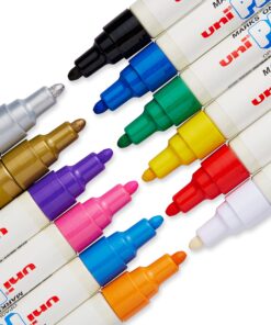 Uni-Paint Markers, Medium Point, Assorted Colors, 12-Count 7 91syEU00DrL