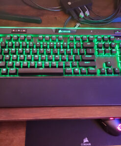 Corsair K95 RGB Platinum Mechanical Gaming Keyboard - 6x Programmable Macro Keys - USB Passthrough & Media Controls - Fastest Cherry MX Speed - RGB LED Backlit - Black Finish 49 91t eoUSHML