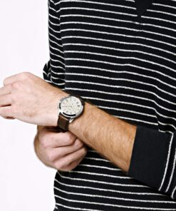 Fossil Grant Men's Watch with Chronograph Display and Genuine Leather or Stainless Steel Band Silver, Brown 26 91t y30cccL