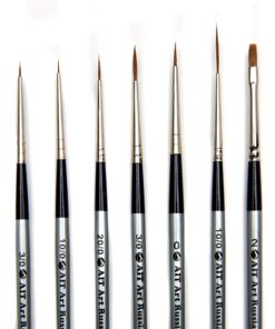 AIT Art Select Red Sable Detail Brush Set, 7 Pure Russian Sable Paint Brushes, Handmade in Germany for Crafting Exquisite Details Using Oil, Acrylic, or Watercolors 45 91t7meCu5AL