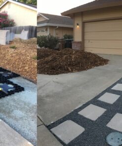 TRUEGRID | Deco Permeable Pavers | Designed as Driveway Pavers, Garden Pavers, Stepping Stone Support, for Walkways, Patios, Poolside, DIY | Outdoor Pavers | 1.8" Depth | Pack of 10 (40 Square Feet) 37 91tHUBFUTKL