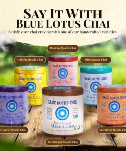 Blue Lotus Chai - Traditional Masala Chai - Makes 100 Cups - 3 Ounce Masala Spiced Chai Powder with Organic Spices - Instant Indian Tea No Steeping - No Gluten 3 Ounce (Pack of 1) 41 91tI YxfCYL