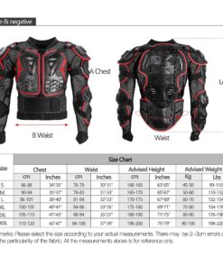 OHMOTOR Motorcycle Body Protective Jacket Armor Men, Motocross Riding Protective Gear,ATV Dirt Bike Chest Spine Protector X-Large-3X-Large Black-red 12 91tKDxUEAgL 1