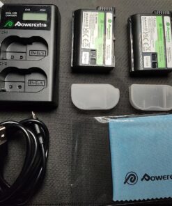 Powerextra EN-EL15a EN-EL15b EN-EL15c Battery and Dual USB Charger Compatible with Nikon D780, Z6, Z7, D850, D810, D810A, D800, D800E, D7500, D7200, D7100, D7000, D750, D810, D610, D600, 1v1 Cameras 22 91tKL4DekL