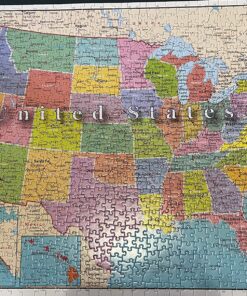 United States of America 1000 Piece Map Jigsaw Highways Rivers Capitals 17 91tO51F1ZLL