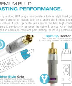 Mediabridge Ultra Series Subwoofer Cable (25 feet) - Dual Shielded w/Gold Plated RCA Connectors - White (Part# CJ25-6WR-G1) 14 91tOHfdlY1L