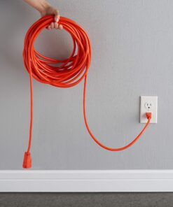 Amazon Basics 50-Foot 3-Prong Vinyl Indoor/Outdoor Extension Cord - 13 Amps, 1625 Watts, 125 VAC, Orange 50 ft 17 91tQqq59fcL