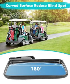 10L0L Golf Cart Mirror, No-drilling Side Rear View Mirror Fits EZGO Club Car Yamaha Golf Cart and Others Drilling Required Black 33 91tSQWYX1OL