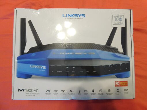 Linksys WRT1900AC Dual-Band+ Wi-Fi Wireless Router with Gigabit & USB 3.0 Ports and eSATA, Smart Wi-Fi Enabled to Control Your Network from Anywhere WRT 1900AC