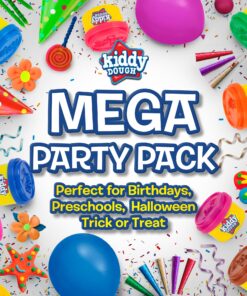 KIDDY DOUGH 40 Pack of Birthday Party Favors Bulk Dough & Clay Pack - Includes Molded Animal Shaped Lids + 40 Shapes & Numbers Dough Tools - Holiday Edition - (1oz Tubs - 40oz Total), Multi Color 21 91tmwf5SXfL