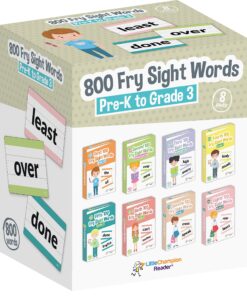 Little Champion Reader 800 Sight Word Flashcards in 8-Pack Bundle Set, Pre-K to 3rd Grade, Teaches 800 Dolch Fry High-Frequency Sight Words 9 91tnvAeN5qL