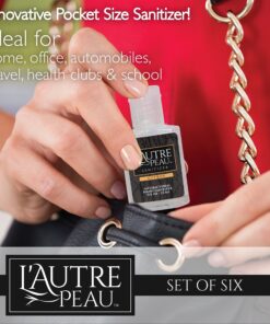 Antibacterial Travel Hand Sanitizer Gel with Aloe Vera by L’Autre PEAU - Liquid Instant Hand Cleaner - Citrus Scented Square Pocket Sanitizer - 6 Piece Pack - (0.5 oz.) 10 91tqnEReEoL