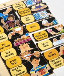 Melissa & Doug Deluxe Wooden Magnetic Responsibility Chart With 90 Magnets 30 91tv71Cpf1L 1