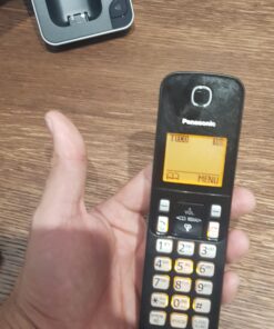 Panasonic Expandable Cordless Phone System with Amber Backlit Display and Call Block – 1 Handset – KX-TGC350B (Black) 22 91tzPyuNiRL