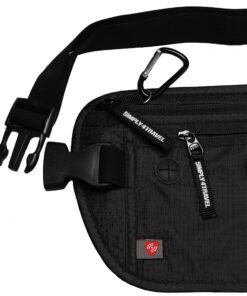 Simply4Travel Travel Money Belt with RFID Blocking, Premium Slim Fanny Pack and Waist Stash for Everyday Use! Black 69 91u0kCME58L