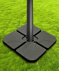 Best Choice Products 4-Piece 155lb Capacity Heavy-Duty Cantilever Offset Patio Umbrella Stand Square Base Plate Set w/Easy-Fill Spouts for Water or Sand - Black 28 91u1zvDovkS