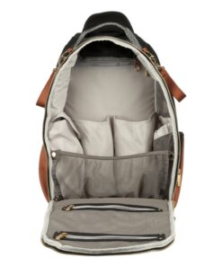 Itzy Ritzy Diaper Bag - Large Capacity Boss Backpack Diaper Bag Featuring Bottle Pockets, Changing Pad, Stroller Clips & Comfortable Straps, Coffee And Cream Large (Pack of 1) Coffee & Cream 44 91u2mR9YtML 1