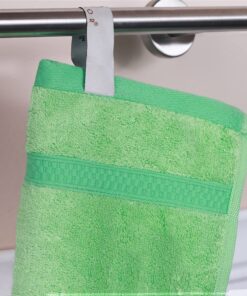 SUPERIOR Rayon from Bamboo Cotton Blend 6 Piece Towel Set, Bathroom, Gym, Spa, Essentials, Includes; 2 Face Towels/Washcloths 13” x 13”, 2 Hand Towels 16” x 30”, 2 Bath Towels 30” x 54”, Spring Green 8 91u7pDZwlML