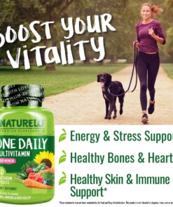 NATURELO One Daily Multivitamin for Women - Energy Support - Whole Food Supplement to Nourish Hair, Skin, Nails - Non-GMO - No Soy - Gluten Free - 60 Capsules - 2 Month Supply 60 Count (Pack of 1) 28 91u8rvbJ L