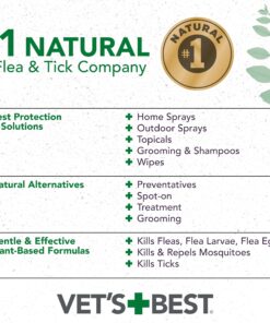 Vet’s Best Flea & Tick Advanced Strength Dog Shampoo - Dog Flea and Tick Treatment - Plant-Based Formula - Certified Natural Oils - 12 oz 22 91uCNglEhEL 12