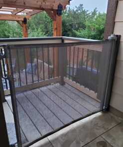 Perma Child Safety Indoor/Outdoor Retractable Baby Gate 33" Tall, Extends to 71" Wide, Gray Gray V1 33" Tall x 71" Wide 53 91uFQYvBIvL