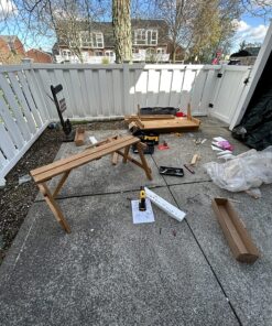 Best Choice Products 2-in-1 Transforming Interchangeable Outdoor Wooden Picnic Table Garden Bench for Backyard, Porch, Patio, Deck w/Umbrella Hole - Natural 55 91uPquIXD6L