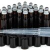Vivaplex, 24, Amber, 10 ml Glass Roll-on Bottles with Stainless Steel Roller Balls. 3-3 ml Droppers included 7 91uZsnkYUAL