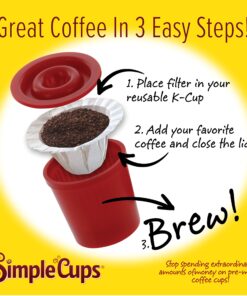 Reusable Coffee K-cups(Set of 2) with Disposable filters compatible with Keurig, Pod & other single use Brewers - 2 Cups with 50 Filters - Use Your Own Coffee - Reuse or Dispose of your K Cups 1 25 91ubG5pn7L