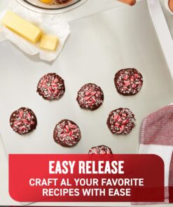 T-fal AirBake Natural Aluminum Cookie Sheet, 14" x 16", Silver 19 91ugG0Xr L