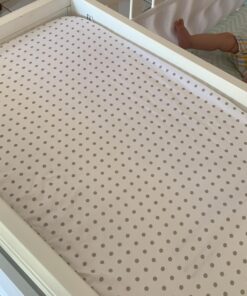 Changing Pad Cover 2 Pack - Baby Changing Pad Cover with 100% Jersey Cotton - Changing Pad Covers for Girls and Boys, Newborn Essentials (Grey Chevron and Polka Dots) Grey 18 91uh72A8UxL