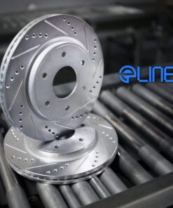 R1 Concepts Eline Drilled Slotted Brake Rotors + Ceramic Pads Kit Bmw 323,325,328, (E46) 22 91uiN8fK5L