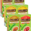 Basilur | Green Tea Variety Pack | Single Origin Pure Ceylon Green Tea | Garden Fresh & Antioxidant Rich | 25 Ct String & Tag Teabags | Pack of 6 12 91ulV nNB9L