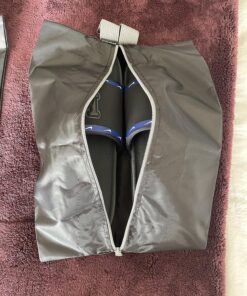 YAMIU Travel Shoe Bags Set of 4 Waterproof Nylon with Zipper for Men & Women, Black 4 Pack - Black 45 91ursTJIgKL