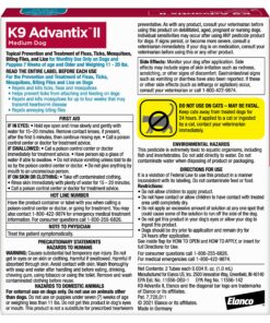 Alternative view of K9 Advantix II Medium Dog Vet-Recommended Flea, Tick & Mosquito Treatment & Prevention | Dogs 11-20 lbs. | 2-Mo Supply 2 Count(Pack of 1) 2 Count(Pack of 1) Medium Dog only