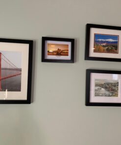 Amazon Basics 5" x 7" Rectangular Photo Picture Frame or 4" x 6" with Mat, 2-Pack, Black 5" x 7" 24 91v3AxRO70L