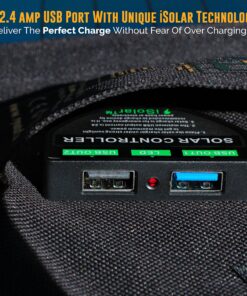 Ryno Tuff 21W Lightweight Portable Solar Charger for Camping - Foldable Solar Powered Cells with 2 USB Ports To Fast Charge Smartphones, Tablets & Battery Packs -Charge While Hiking, Camping & Fishing Black 21 91v4w7uqTjL 2