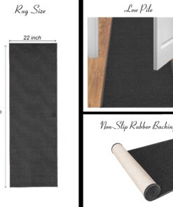 Machine Washable $100 Bill Design Non-Slip Rubberback 22x53 Modern Runner Rug for Hallway, Kitchen, Bedroom, 22" x 53", Multicolor Money New $100 Runner - 22" x 53" 30 91v7VwHJqfL
